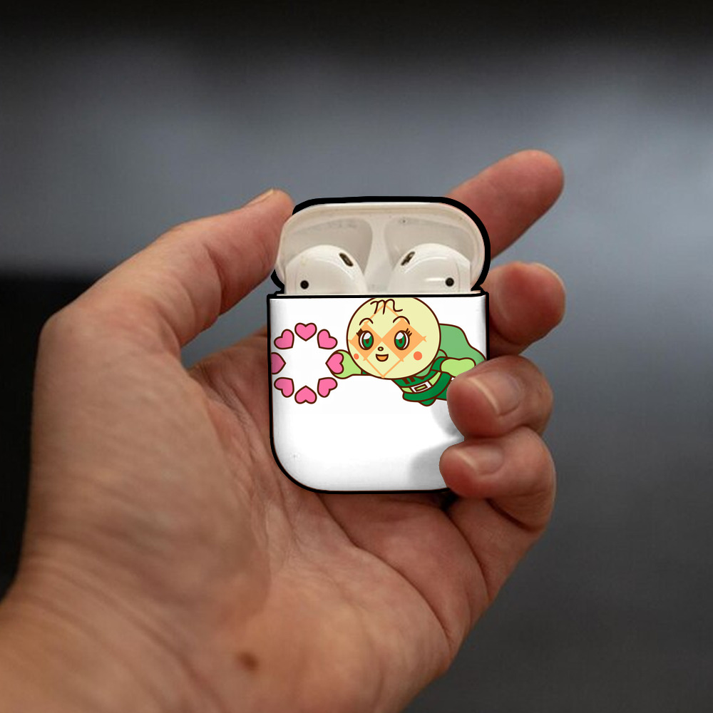 アンパンマン Anpanman AirPods 第2世代保護ケース ハードシェル ブラック 耐衝撃・防指紋・カラビナ付き