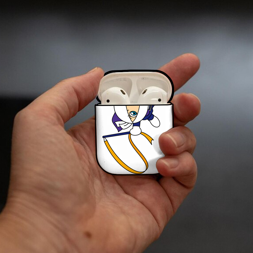 アンパンマン Anpanman AirPods 第2世代保護ケース ハードシェル ブラック 耐衝撃・防指紋・カラビナ付き