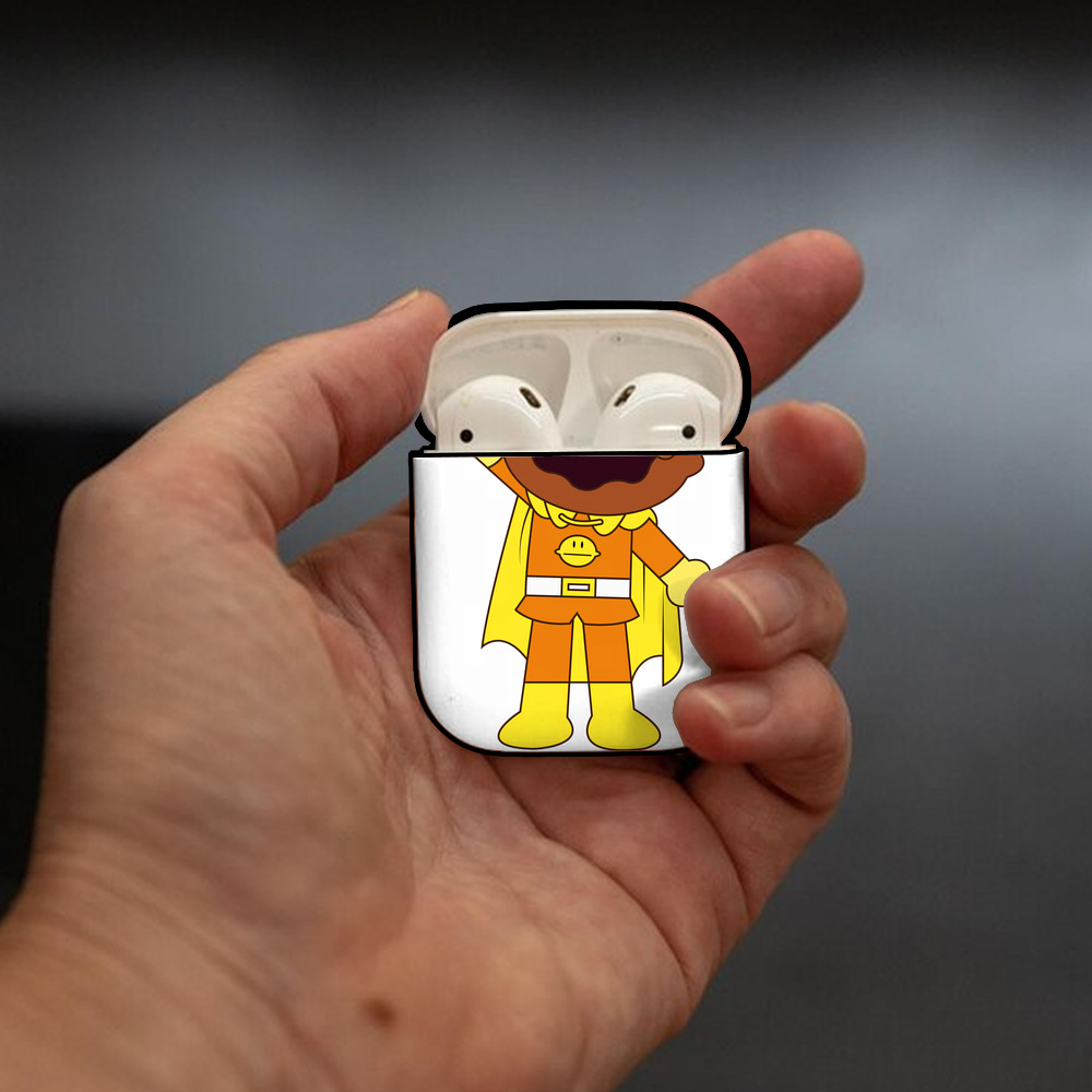 アンパンマン Anpanman AirPods 第2世代保護ケース ハードシェル ブラック 耐衝撃・防指紋・カラビナ付き