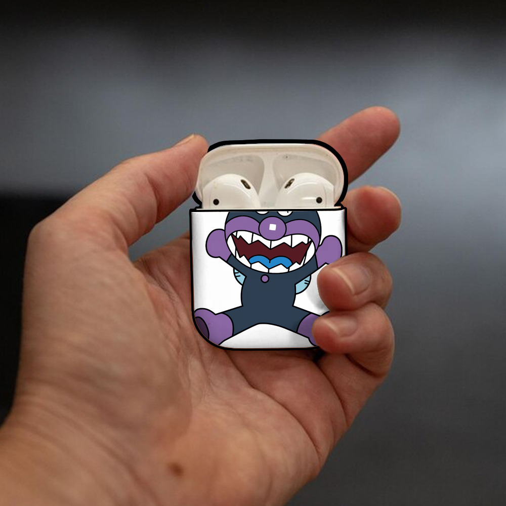 アンパンマン Anpanman AirPods 第2世代保護ケース ハードシェル ブラック 耐衝撃・防指紋・カラビナ付き