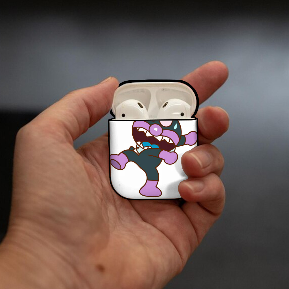 アンパンマン Anpanman AirPods 第2世代保護ケース ハードシェル ブラック 耐衝撃・防指紋・カラビナ付き