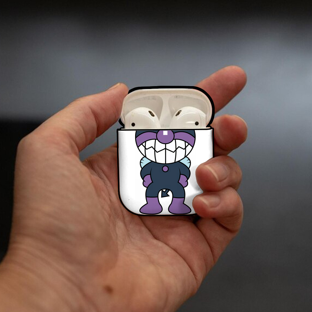 アンパンマン Anpanman AirPods 第2世代保護ケース ハードシェル ブラック 耐衝撃・防指紋・カラビナ付き