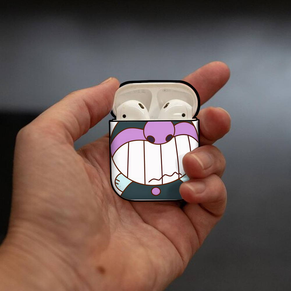 アンパンマン Anpanman AirPods 第2世代保護ケース ハードシェル ブラック 耐衝撃・防指紋・カラビナ付き