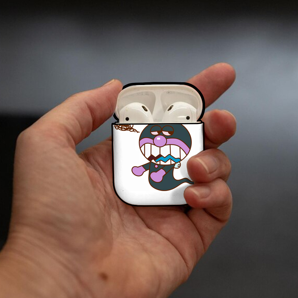 アンパンマン Anpanman AirPods 第2世代保護ケース ハードシェル ブラック 耐衝撃・防指紋・カラビナ付き