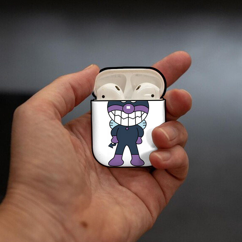 アンパンマン Anpanman AirPods 第2世代保護ケース ハードシェル ブラック 耐衝撃・防指紋・カラビナ付き