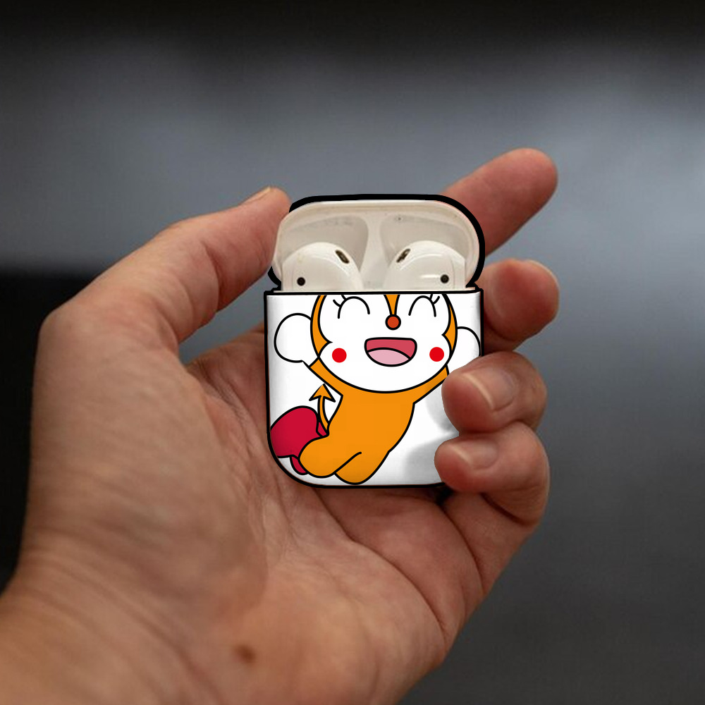 アンパンマン Anpanman AirPods 第2世代保護ケース ハードシェル ブラック 耐衝撃・防指紋・カラビナ付き