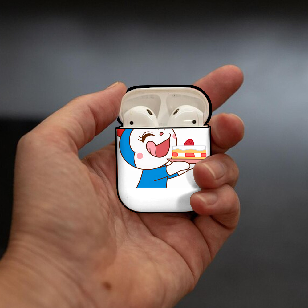 アンパンマン Anpanman AirPods 第2世代保護ケース ハードシェル ブラック 耐衝撃・防指紋・カラビナ付き