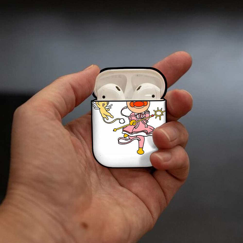アンパンマン Anpanman AirPods 第2世代保護ケース ハードシェル ブラック 耐衝撃・防指紋・カラビナ付き