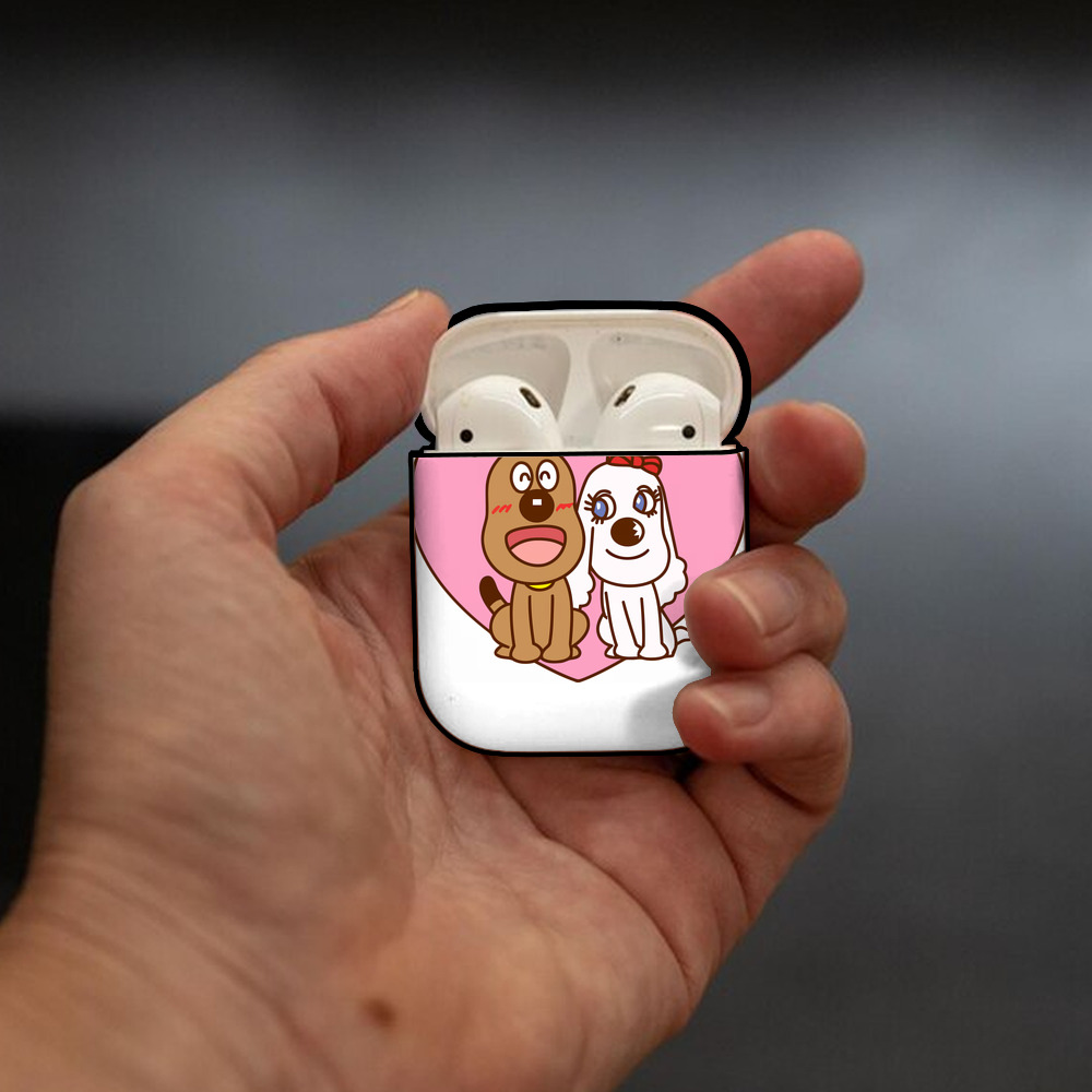 アンパンマン Anpanman AirPods 第2世代保護ケース ハードシェル ブラック 耐衝撃・防指紋・カラビナ付き