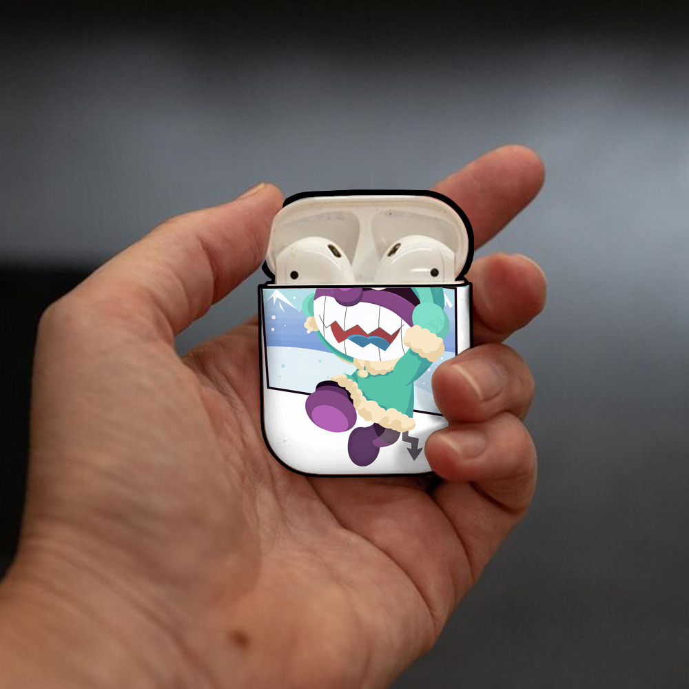 アンパンマン Anpanman AirPods 第2世代保護ケース ハードシェル ブラック 耐衝撃・防指紋・カラビナ付き