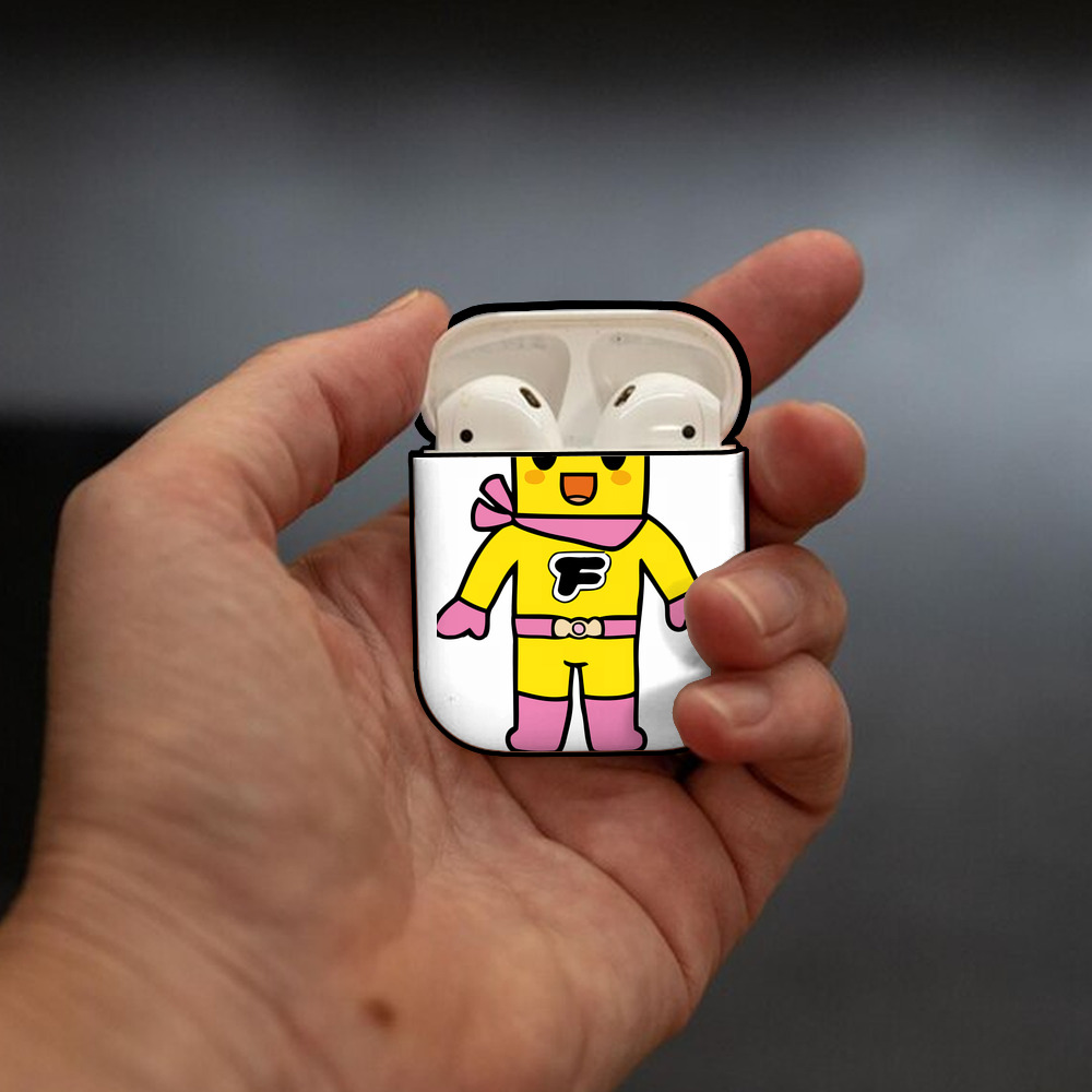 アンパンマン Anpanman AirPods 第2世代保護ケース ハードシェル ブラック 耐衝撃・防指紋・カラビナ付き