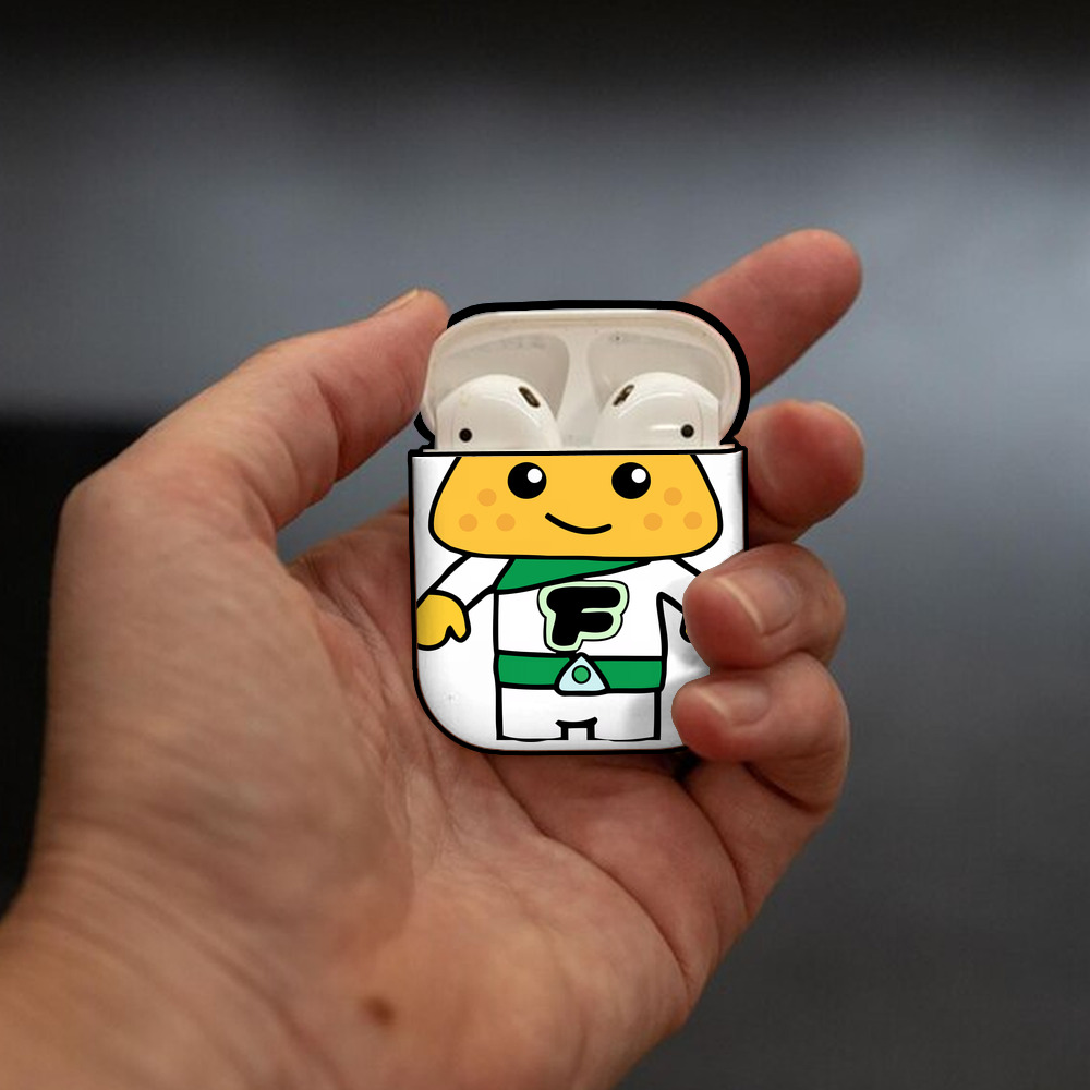 アンパンマン Anpanman AirPods 第2世代保護ケース ハードシェル ブラック 耐衝撃・防指紋・カラビナ付き
