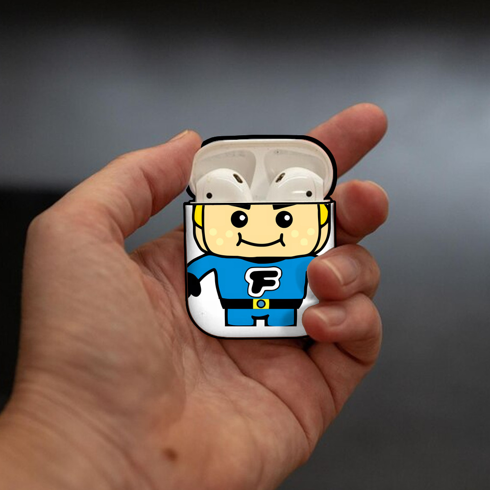 アンパンマン Anpanman AirPods 第2世代保護ケース ハードシェル ブラック 耐衝撃・防指紋・カラビナ付き