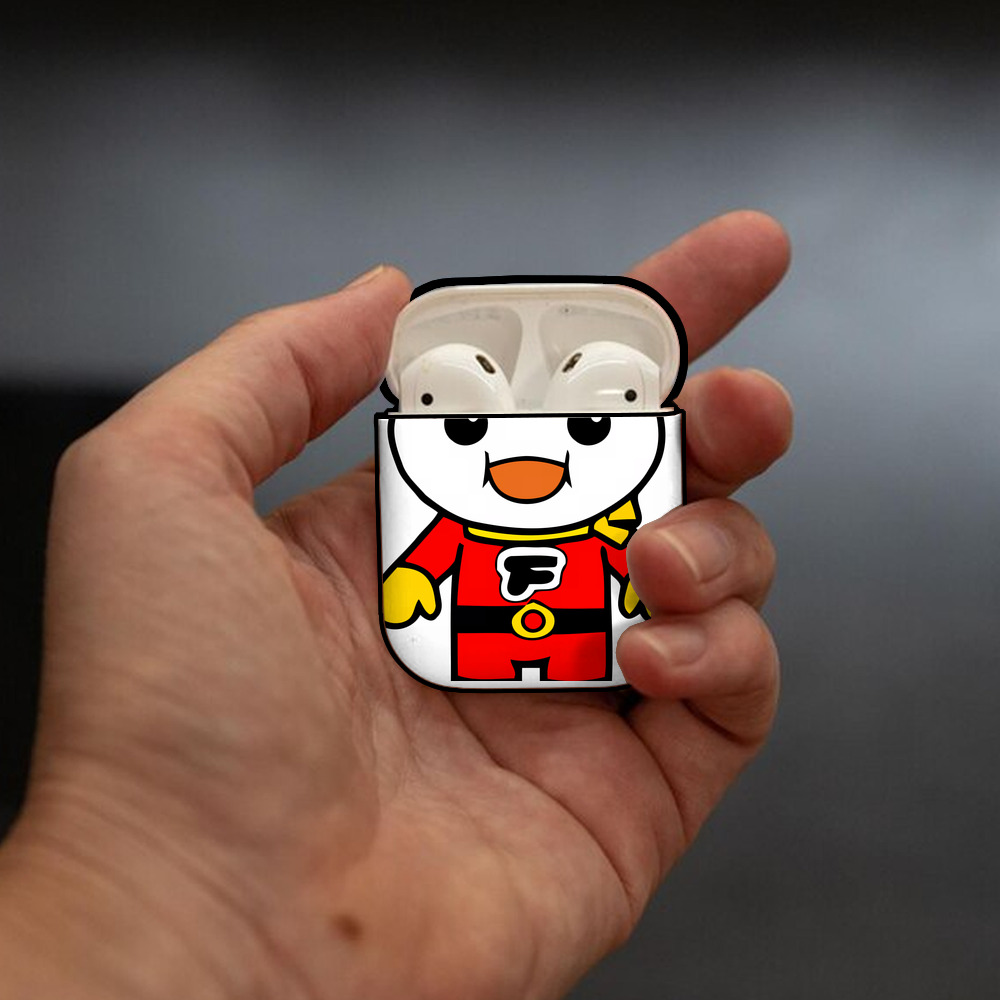アンパンマン Anpanman AirPods 第2世代保護ケース ハードシェル ブラック 耐衝撃・防指紋・カラビナ付き