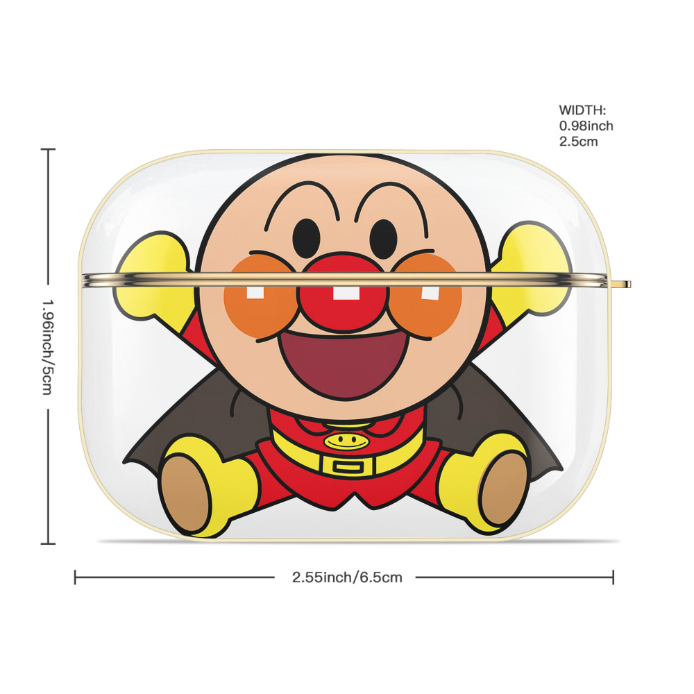アンパンマン Anpanman 【AirPods Pro用】ハードシェル保護ケース｜耐衝撃・防指紋・カラビナ付き商品仕様