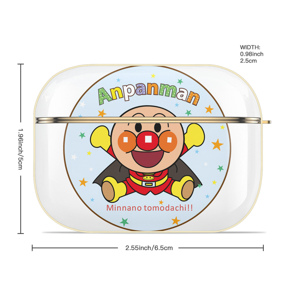 アンパンマン Anpanman 【AirPods Pro用】ハードシェル保護ケース｜耐衝撃・防指紋・カラビナ付き商品仕様