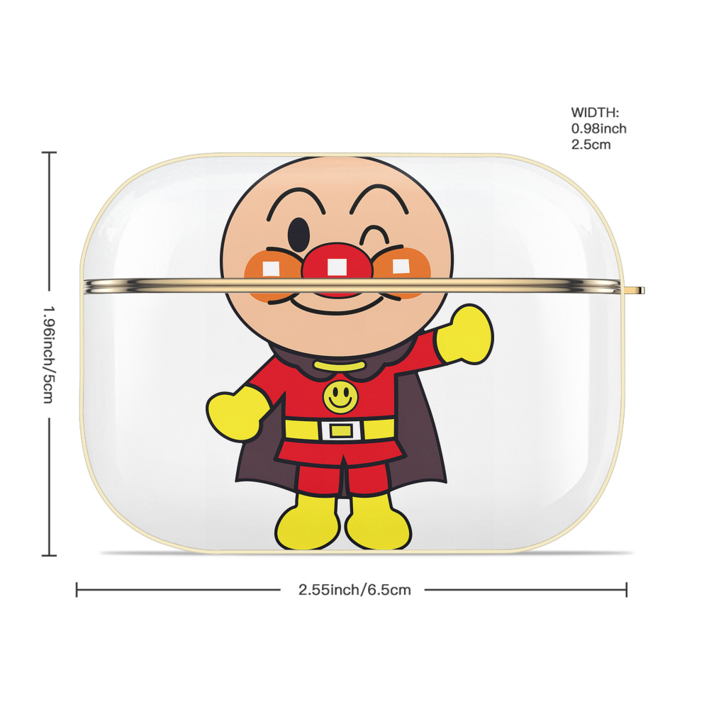 アンパンマン Anpanman 【AirPods Pro用】ハードシェル保護ケース｜耐衝撃・防指紋・カラビナ付き商品仕様