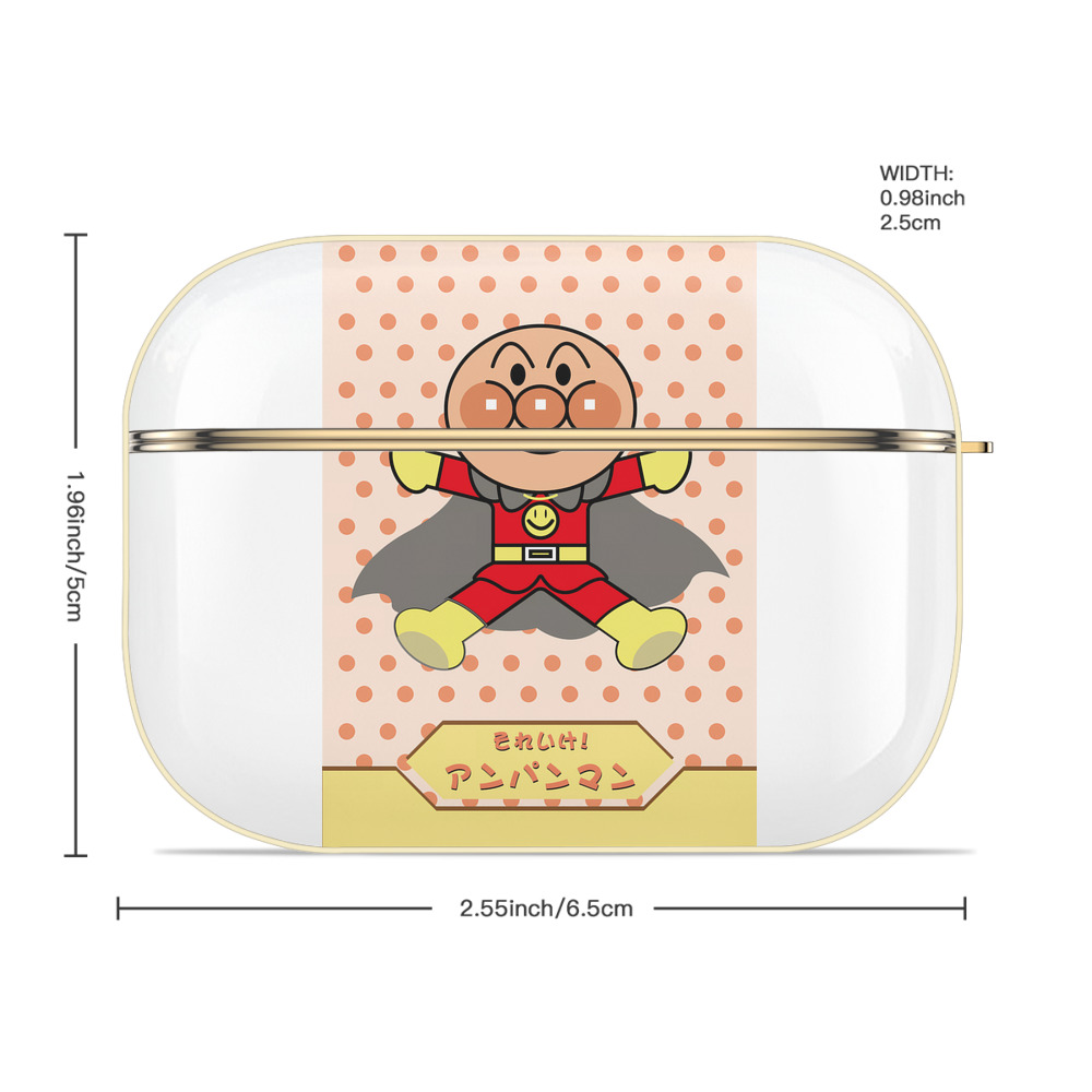 アンパンマン Anpanman 【AirPods Pro用】ハードシェル保護ケース｜耐衝撃・防指紋・カラビナ付き商品仕様