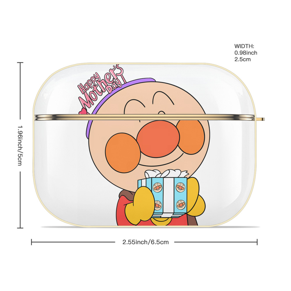 アンパンマン Anpanman 【AirPods Pro用】ハードシェル保護ケース｜耐衝撃・防指紋・カラビナ付き商品仕様