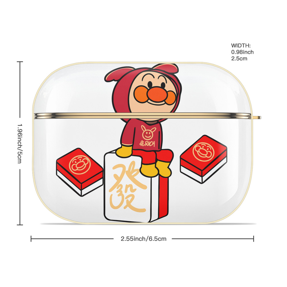 アンパンマン Anpanman 【AirPods Pro用】ハードシェル保護ケース｜耐衝撃・防指紋・カラビナ付き商品仕様