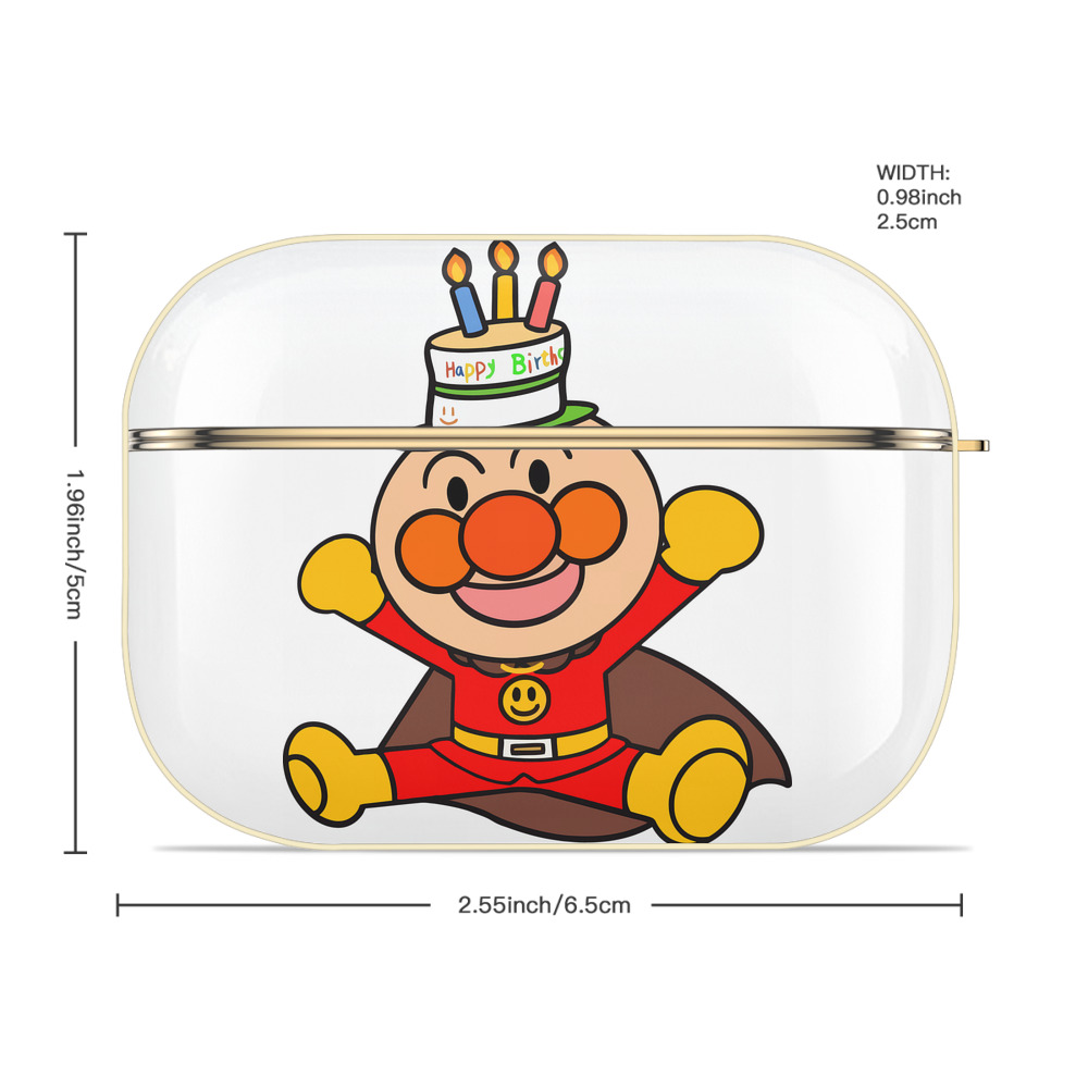 アンパンマン Anpanman 【AirPods Pro用】ハードシェル保護ケース｜耐衝撃・防指紋・カラビナ付き商品仕様