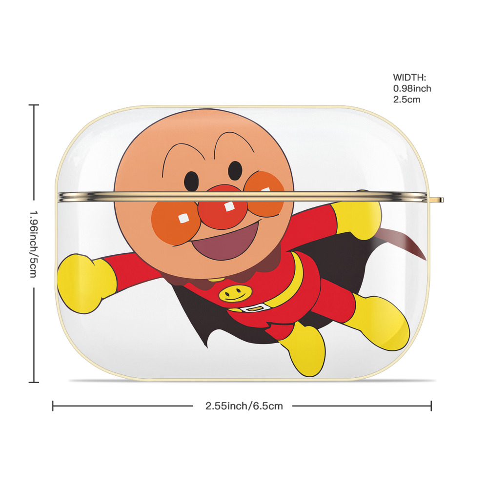 アンパンマン Anpanman 【AirPods Pro用】ハードシェル保護ケース｜耐衝撃・防指紋・カラビナ付き商品仕様