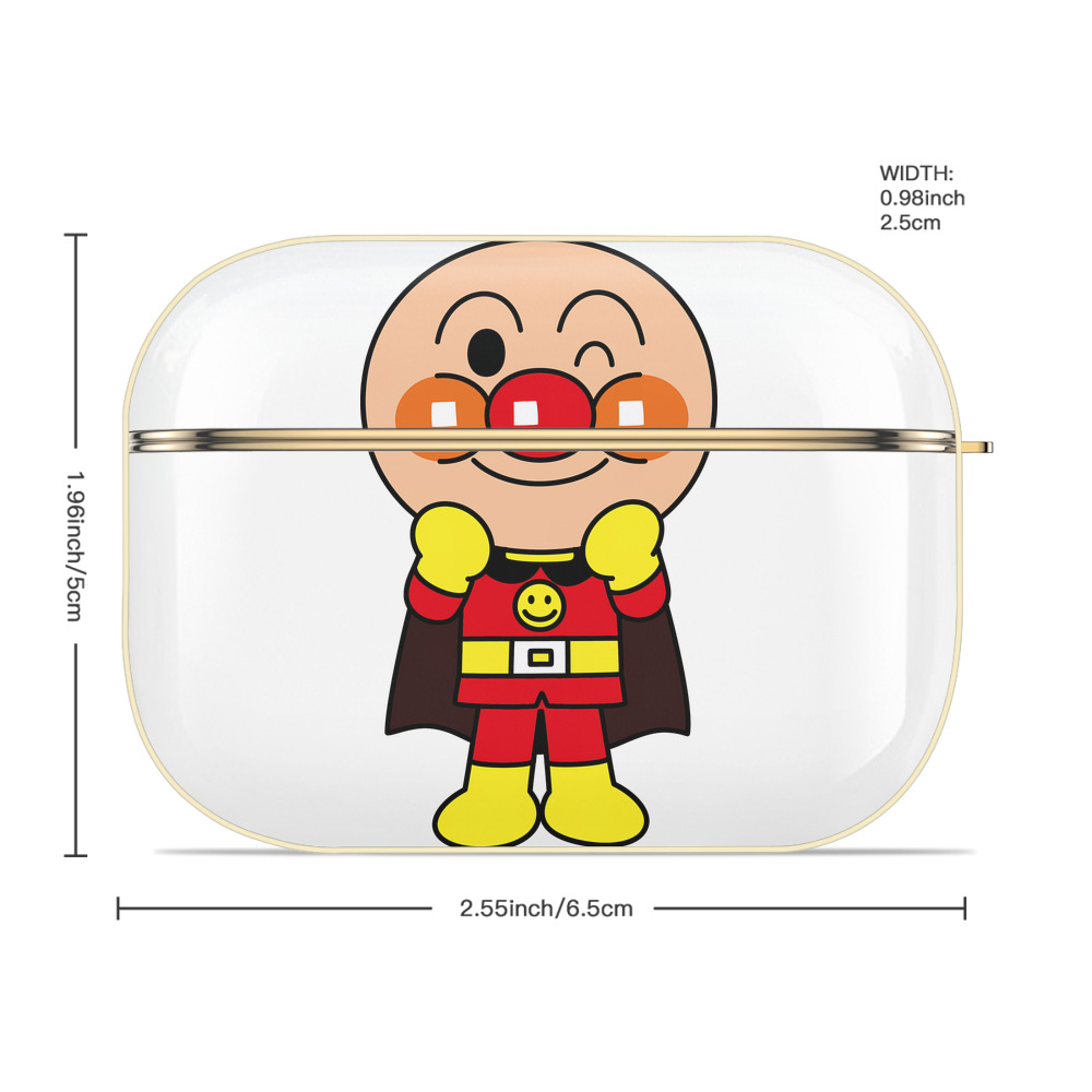 アンパンマン Anpanman 【AirPods Pro用】ハードシェル保護ケース｜耐衝撃・防指紋・カラビナ付き商品仕様