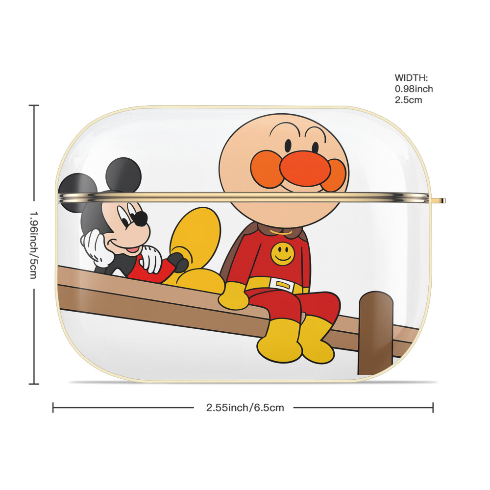 アンパンマン Anpanman 【AirPods Pro用】ハードシェル保護ケース｜耐衝撃・防指紋・カラビナ付き商品仕様