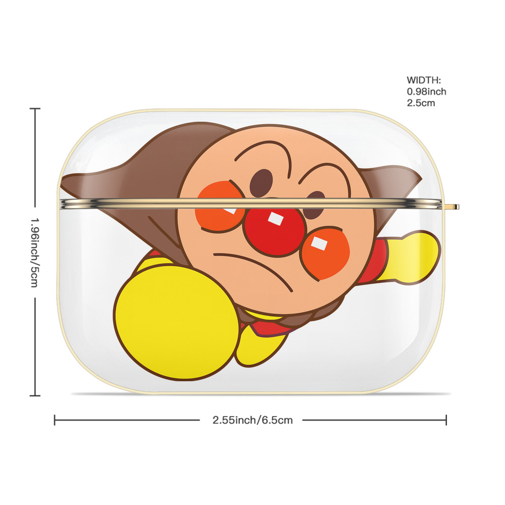 アンパンマン Anpanman 【AirPods Pro用】ハードシェル保護ケース｜耐衝撃・防指紋・カラビナ付き商品仕様