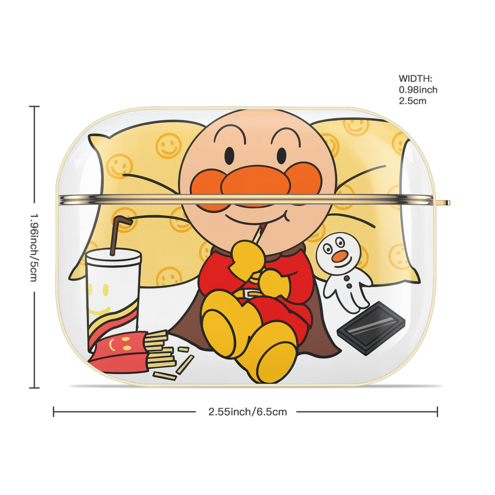 アンパンマン Anpanman 【AirPods Pro用】ハードシェル保護ケース｜耐衝撃・防指紋・カラビナ付き商品仕様