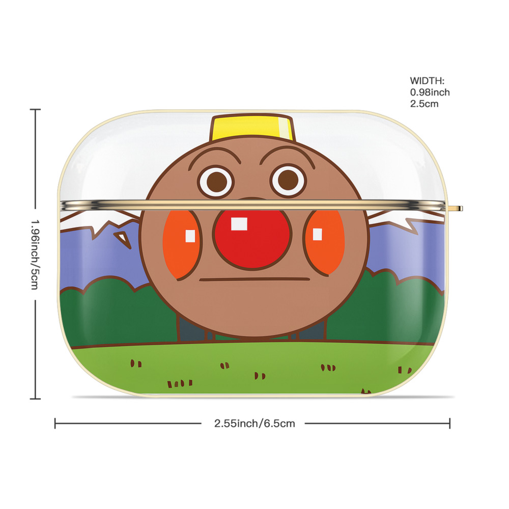 アンパンマン Anpanman 【AirPods Pro用】ハードシェル保護ケース｜耐衝撃・防指紋・カラビナ付き商品仕様