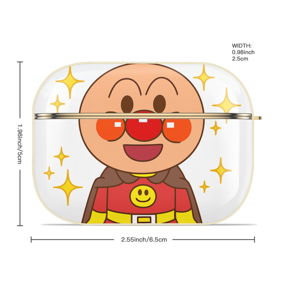 アンパンマン Anpanman 【AirPods Pro用】ハードシェル保護ケース｜耐衝撃・防指紋・カラビナ付き商品仕様