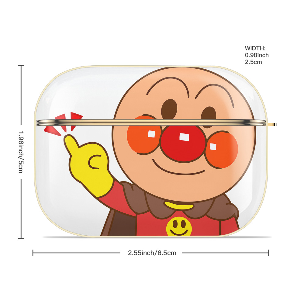 アンパンマン Anpanman 【AirPods Pro用】ハードシェル保護ケース｜耐衝撃・防指紋・カラビナ付き商品仕様