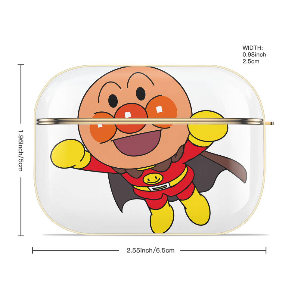 アンパンマン Anpanman 【AirPods Pro用】ハードシェル保護ケース｜耐衝撃・防指紋・カラビナ付き商品仕様