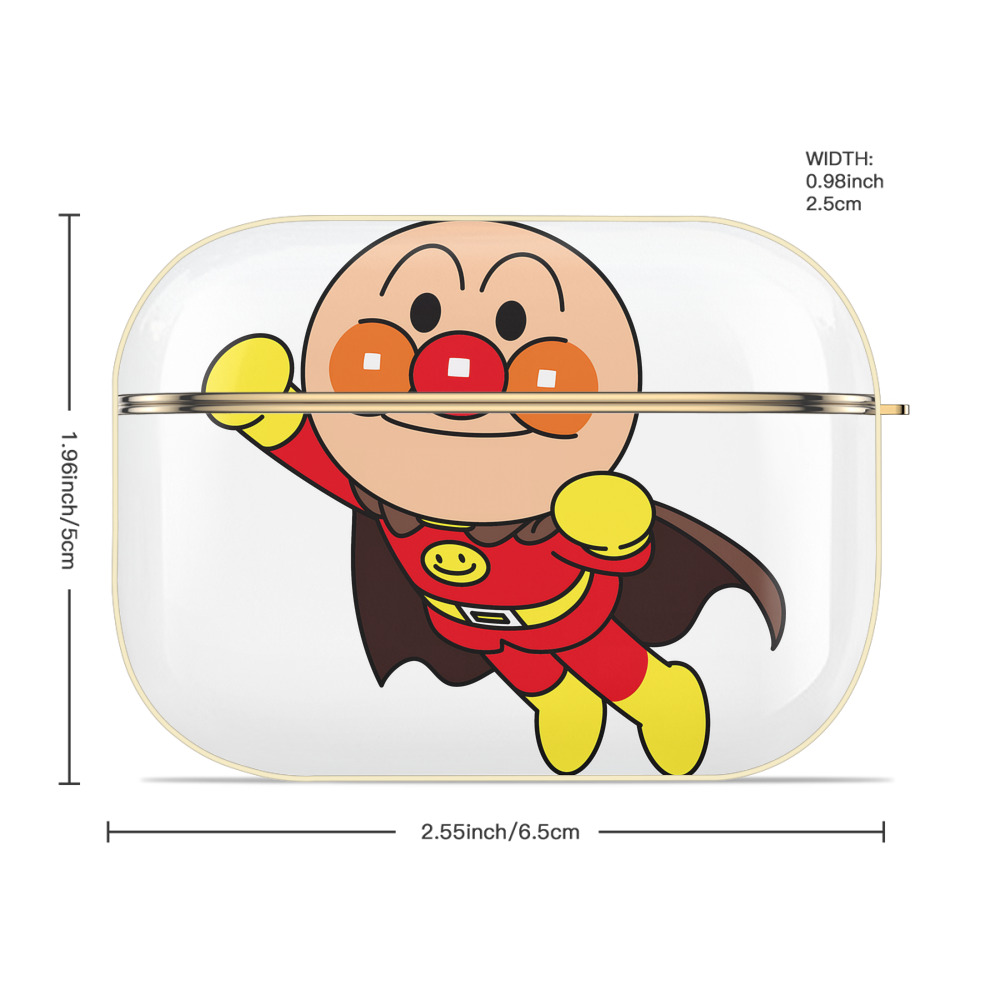 アンパンマン Anpanman 【AirPods Pro用】ハードシェル保護ケース｜耐衝撃・防指紋・カラビナ付き商品仕様