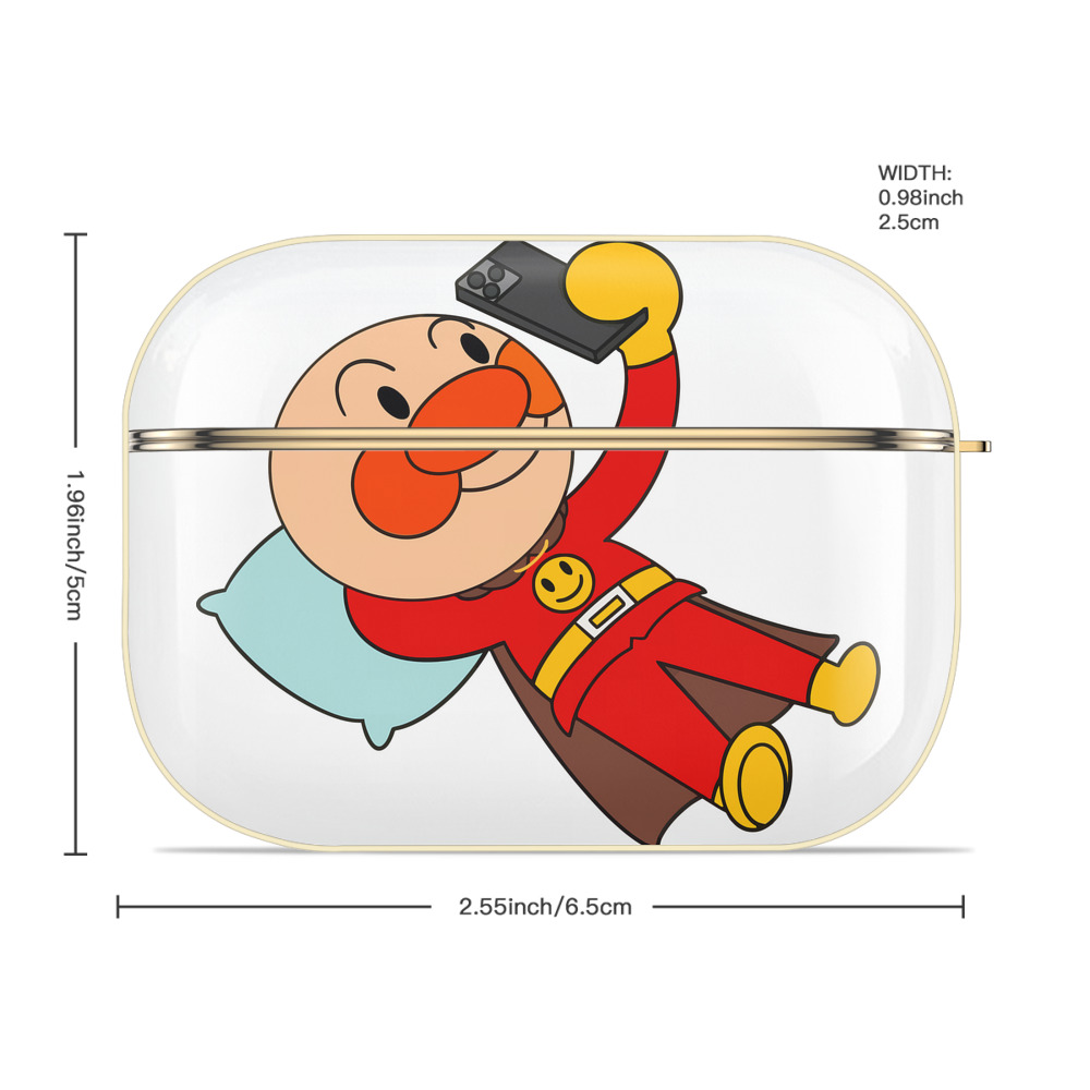 アンパンマン Anpanman 【AirPods Pro用】ハードシェル保護ケース｜耐衝撃・防指紋・カラビナ付き商品仕様