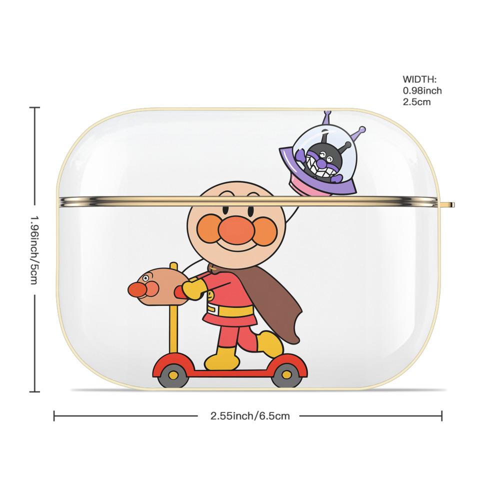 アンパンマン Anpanman 【AirPods Pro用】ハードシェル保護ケース｜耐衝撃・防指紋・カラビナ付き商品仕様