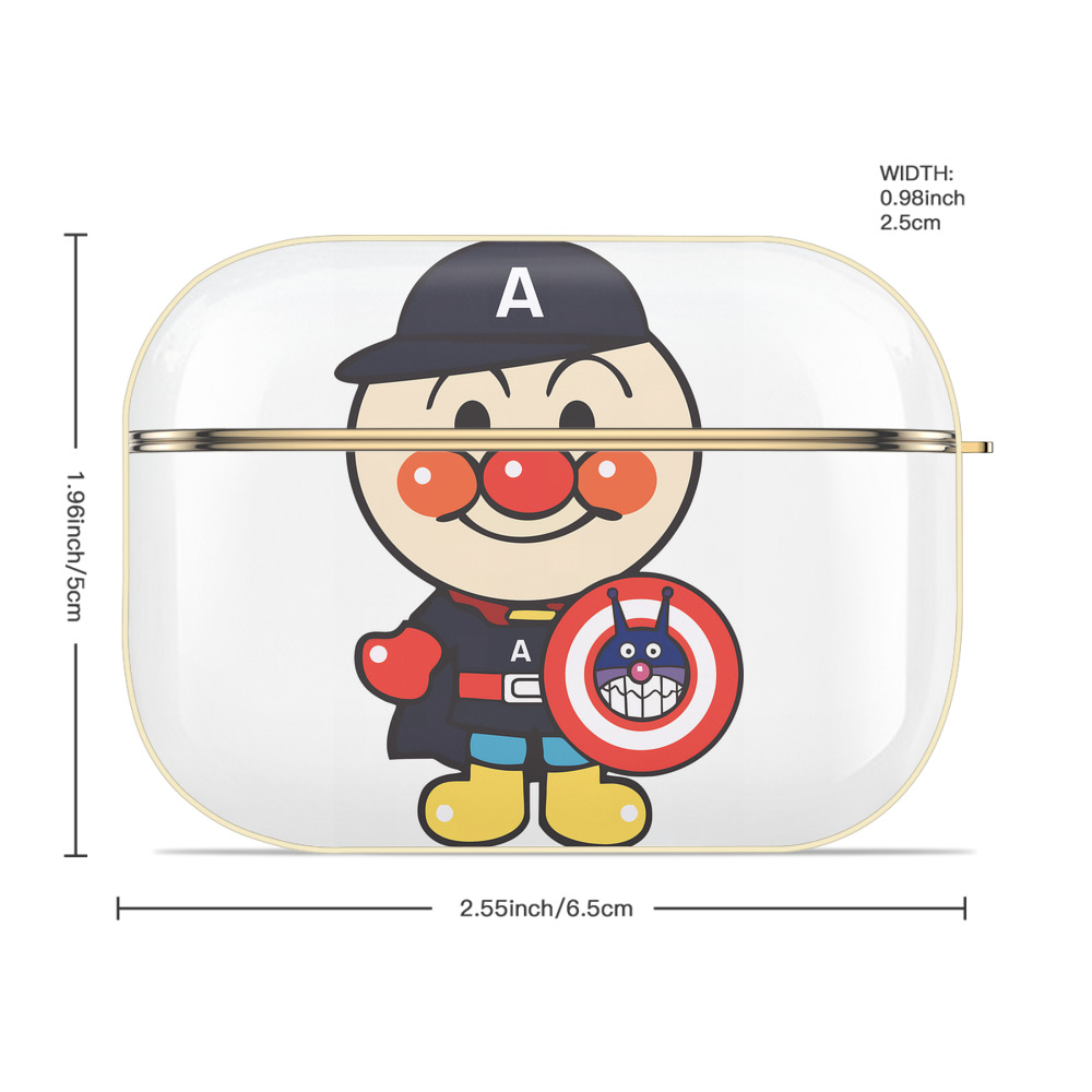 アンパンマン Anpanman 【AirPods Pro用】ハードシェル保護ケース｜耐衝撃・防指紋・カラビナ付き商品仕様