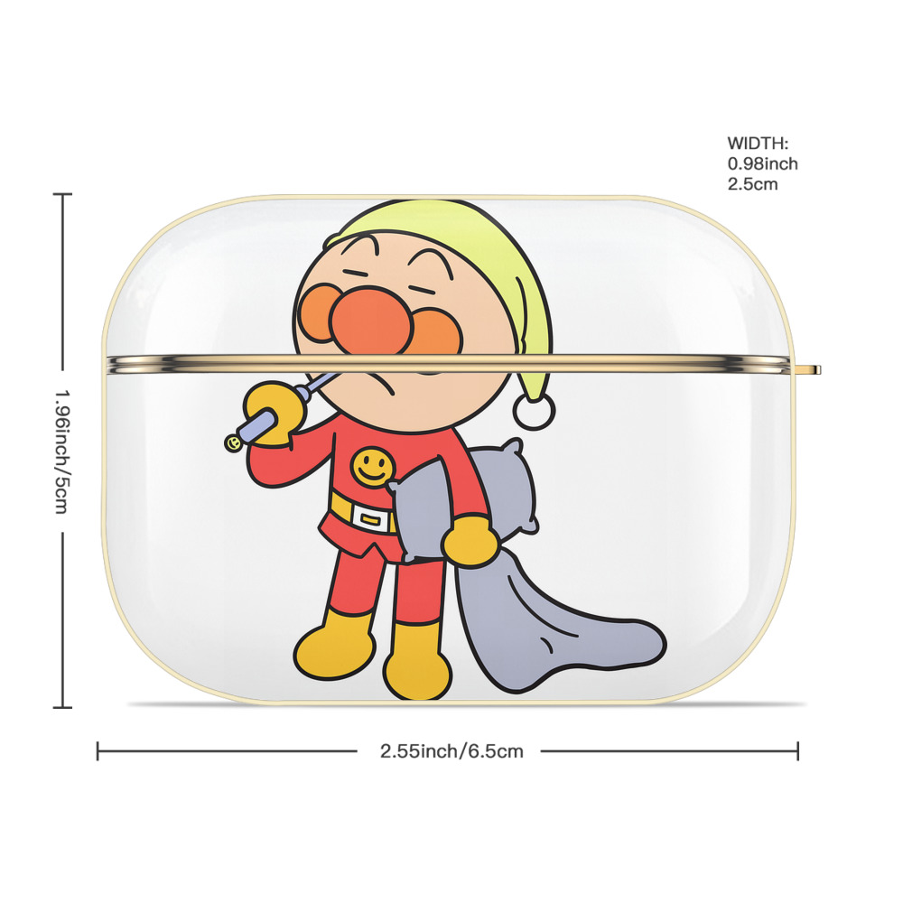 アンパンマン Anpanman 【AirPods Pro用】ハードシェル保護ケース｜耐衝撃・防指紋・カラビナ付き商品仕様