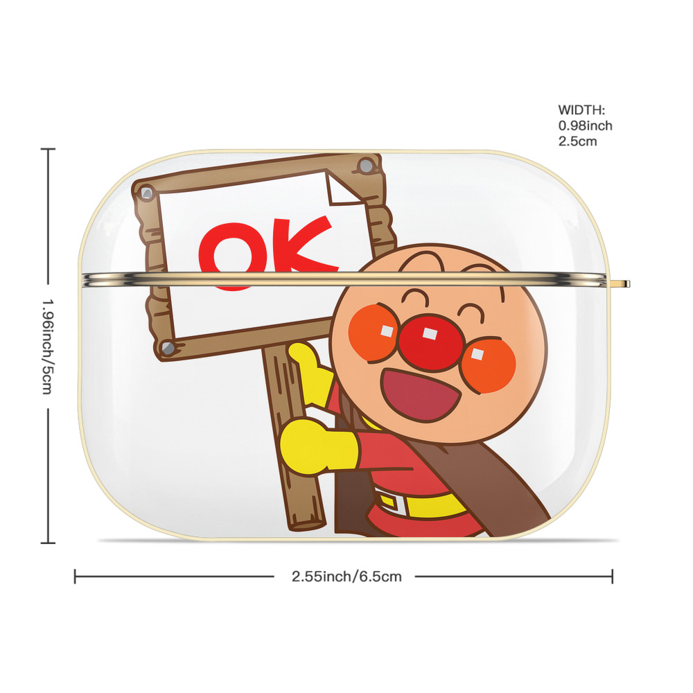 アンパンマン Anpanman 【AirPods Pro用】ハードシェル保護ケース｜耐衝撃・防指紋・カラビナ付き商品仕様