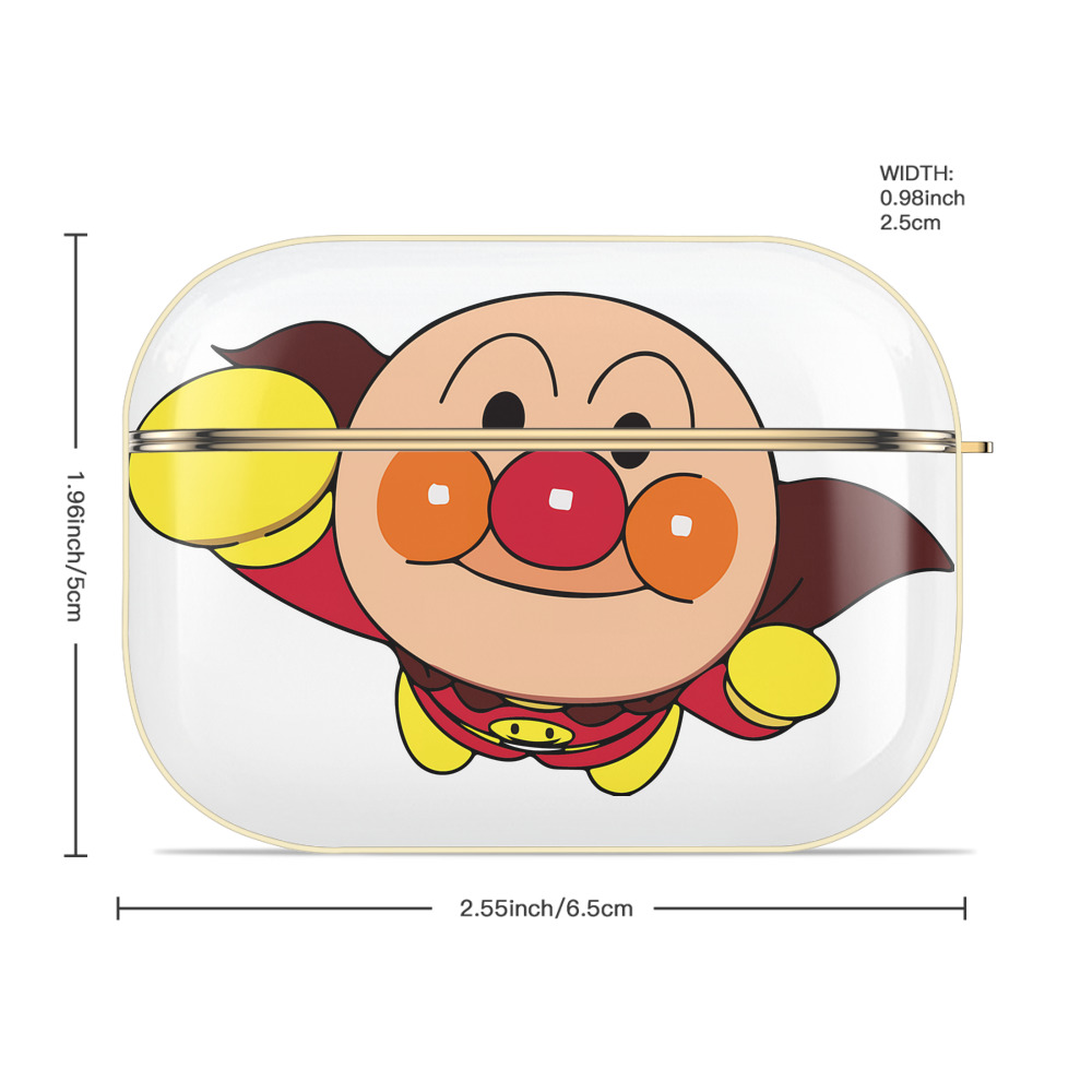 アンパンマン Anpanman 【AirPods Pro用】ハードシェル保護ケース｜耐衝撃・防指紋・カラビナ付き商品仕様