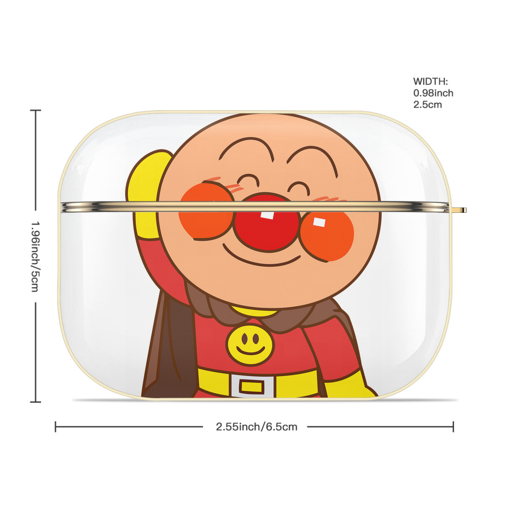 アンパンマン Anpanman 【AirPods Pro用】ハードシェル保護ケース｜耐衝撃・防指紋・カラビナ付き商品仕様