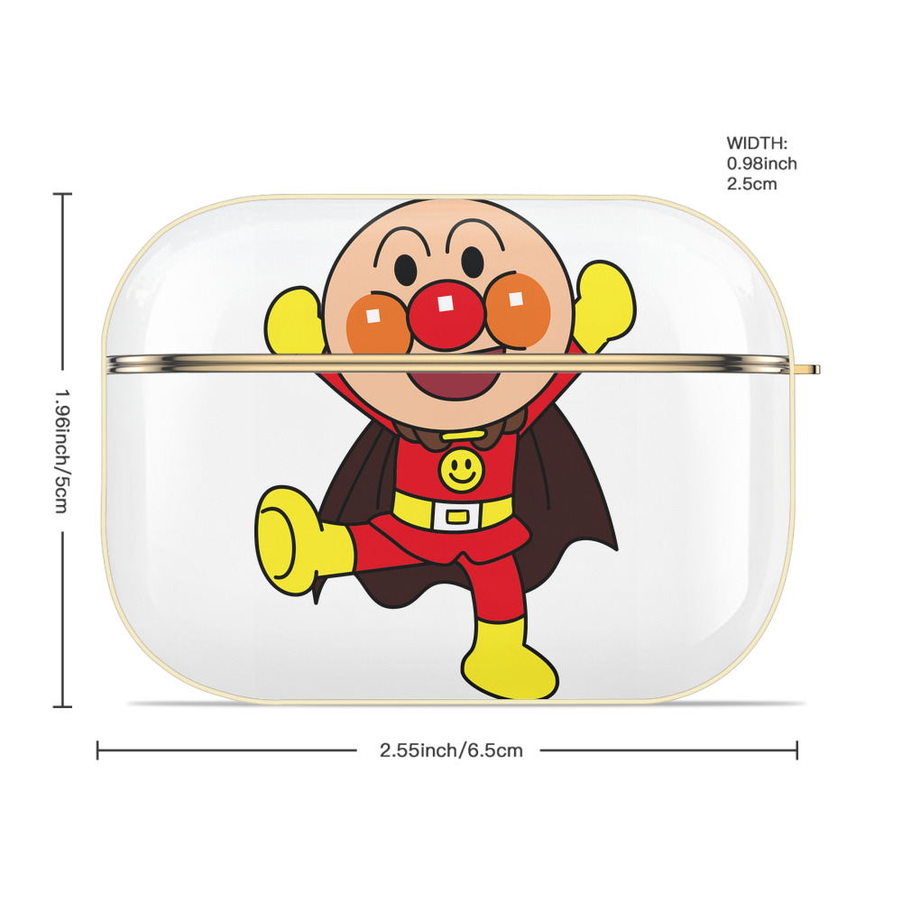 アンパンマン Anpanman 【AirPods Pro用】ハードシェル保護ケース｜耐衝撃・防指紋・カラビナ付き商品仕様