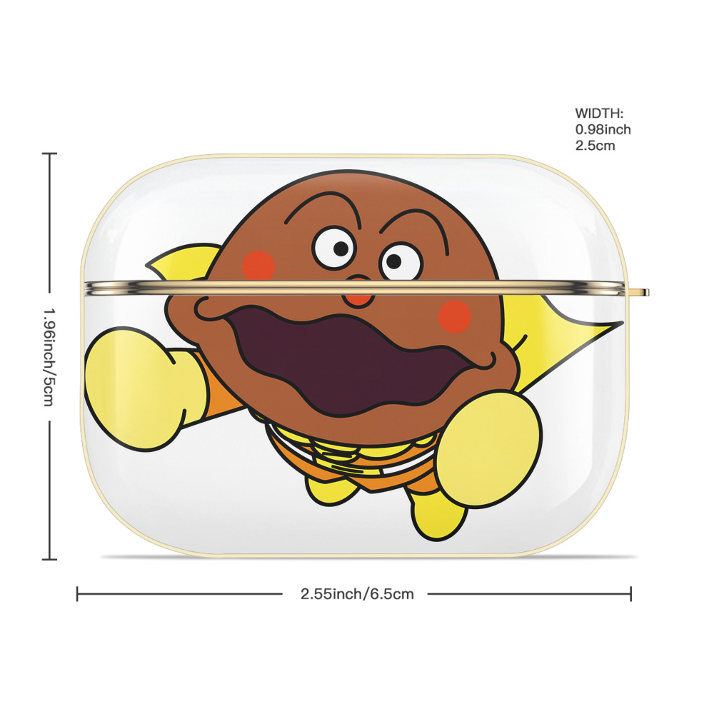 アンパンマン Anpanman 【AirPods Pro用】ハードシェル保護ケース｜耐衝撃・防指紋・カラビナ付き商品仕様