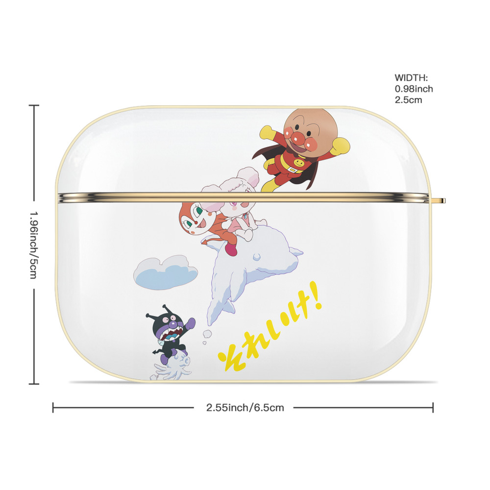 アンパンマン Anpanman 【AirPods Pro用】ハードシェル保護ケース｜耐衝撃・防指紋・カラビナ付き商品仕様