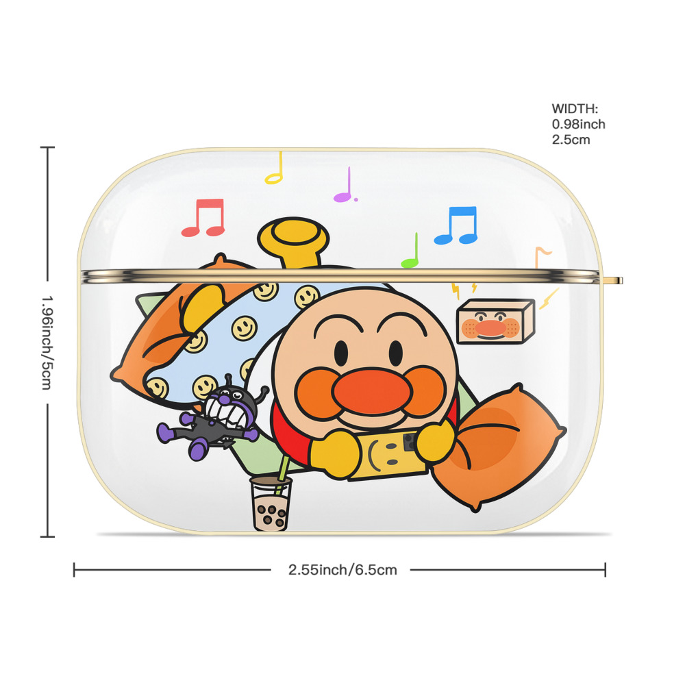 アンパンマン Anpanman 【AirPods Pro用】ハードシェル保護ケース｜耐衝撃・防指紋・カラビナ付き商品仕様