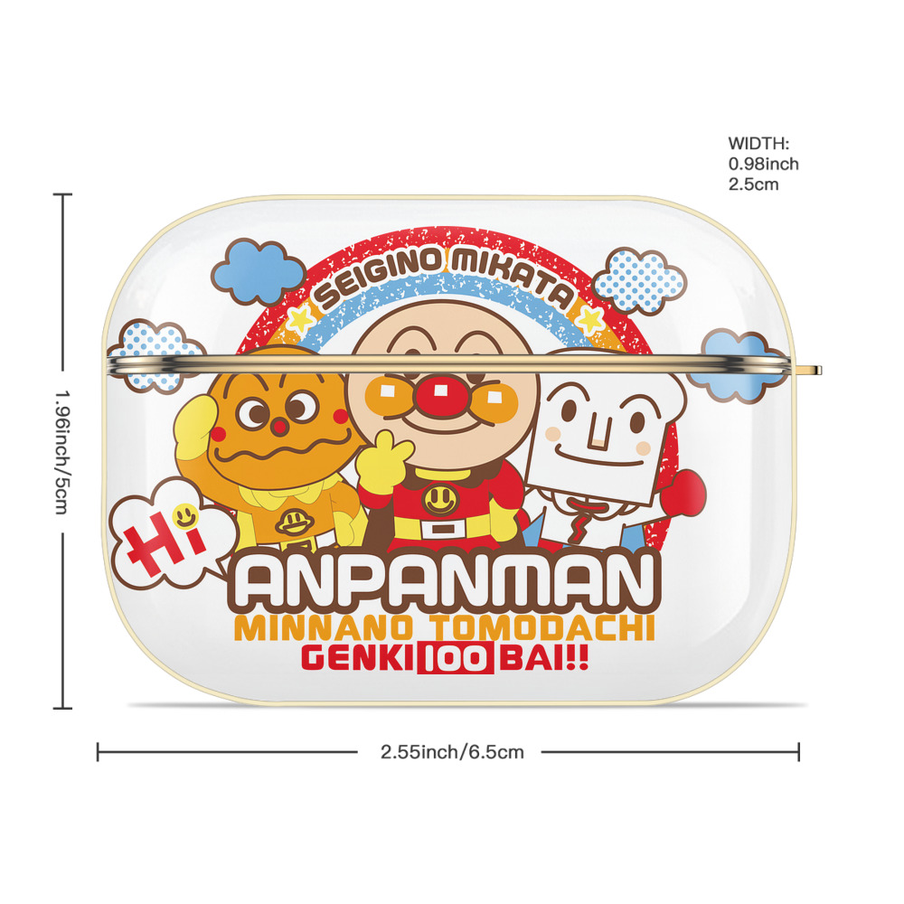 アンパンマン Anpanman 【AirPods Pro用】ハードシェル保護ケース｜耐衝撃・防指紋・カラビナ付き商品仕様