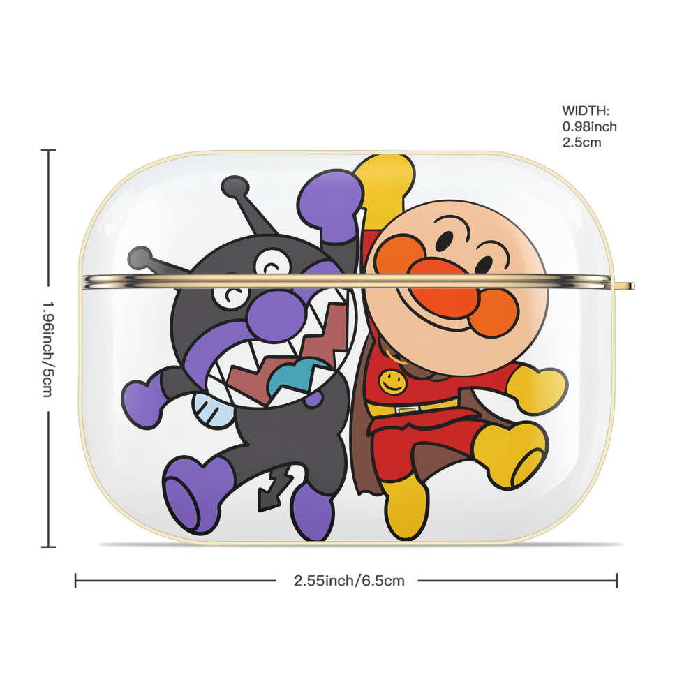 アンパンマン Anpanman 【AirPods Pro用】ハードシェル保護ケース｜耐衝撃・防指紋・カラビナ付き商品仕様