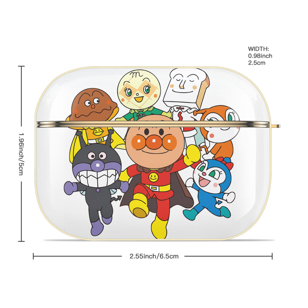 アンパンマン Anpanman 【AirPods Pro用】ハードシェル保護ケース｜耐衝撃・防指紋・カラビナ付き商品仕様
