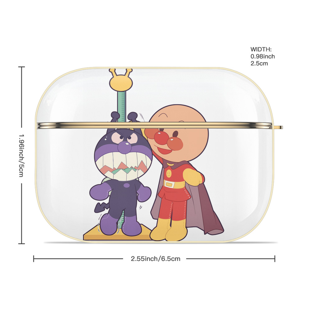 アンパンマン Anpanman 【AirPods Pro用】ハードシェル保護ケース｜耐衝撃・防指紋・カラビナ付き商品仕様